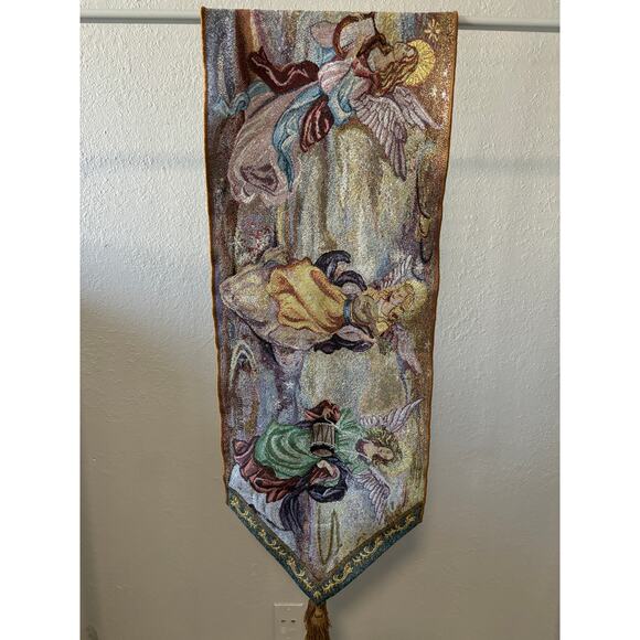 Lena Liu Table Runner Tapestry Christmas Angels - Picture 3 of 4